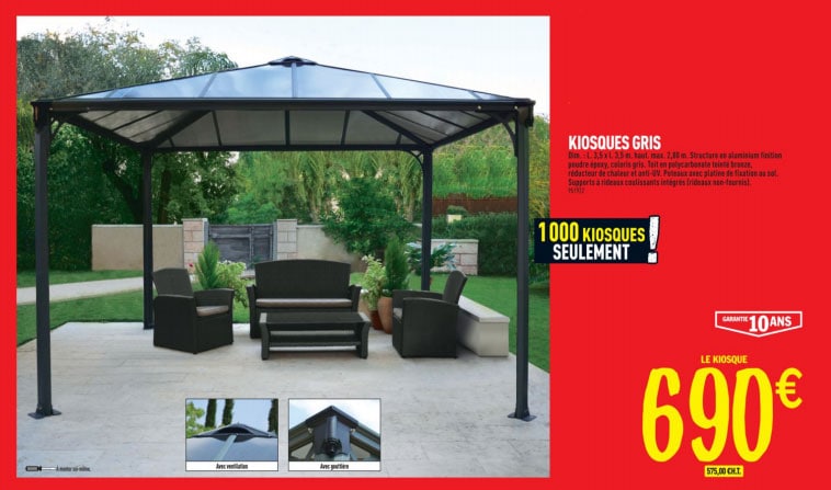 pergola alu pas cher brico depot